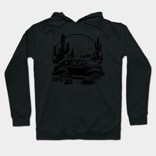 Sunset and Car Hoodie